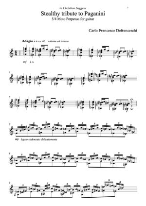 Stealthy tribute to Paganini
