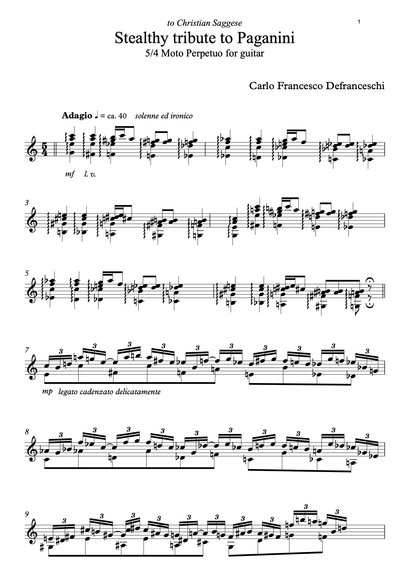 Stealthy tribute to Paganini