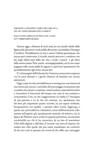 Giuseppe Camilloni, musicista