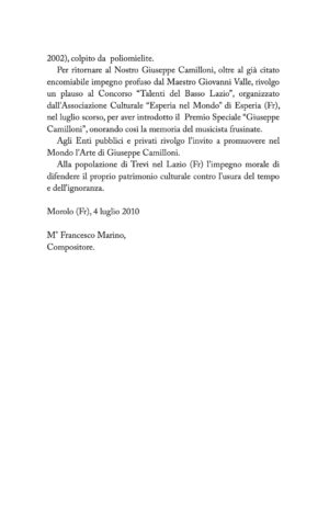 Giuseppe Camilloni, musicista