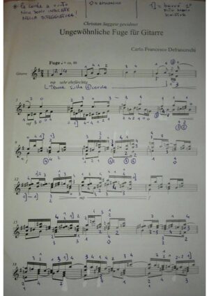 Ungewöhnliche Fuge für Gitarre