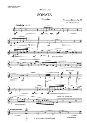 Sonata for clarinet solo Op. 42