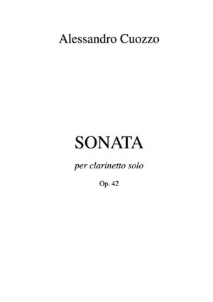 Sonata for clarinet solo Op. 42