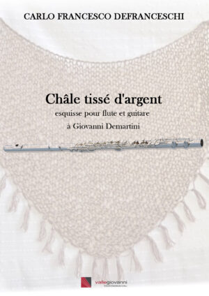 Châle tissé d'argent, esquisse pour flute et guitare