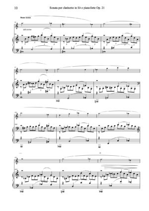 Sonata per Cl in Si b e Pf op. 21