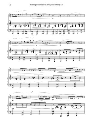 Sonata per Cl in Si b e Pf op. 21