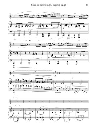 Sonata per Cl in Si b e Pf op. 21