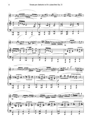 Sonata per Cl in Si b e Pf op. 21