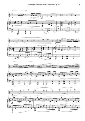 Sonata per Cl in Si b e Pf op. 21
