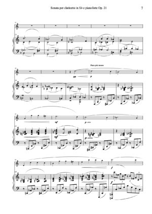 Sonata per Cl in Si b e Pf op. 21