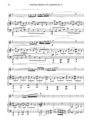 Sonata per Cl in Si b e Pf op. 21