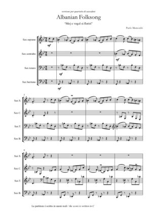 Albanian Folk Song (Ver. per 4 Sassofoni)