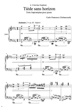 Trois Impromptus pour piano