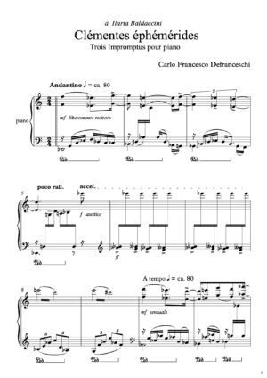 Trois Impromptus pour piano