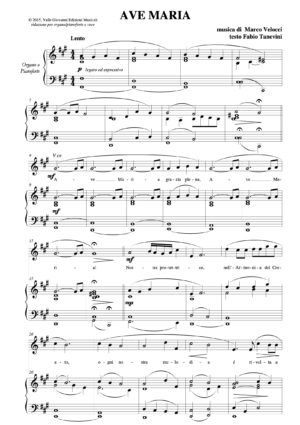 Ave Maria per voce, pianoforte e violoncello