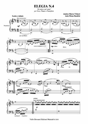 4 Elegie per Flauto, Violoncello e Pianoforte