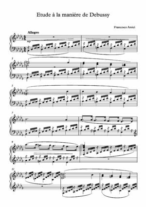 Etude à la maniére de Debussy
