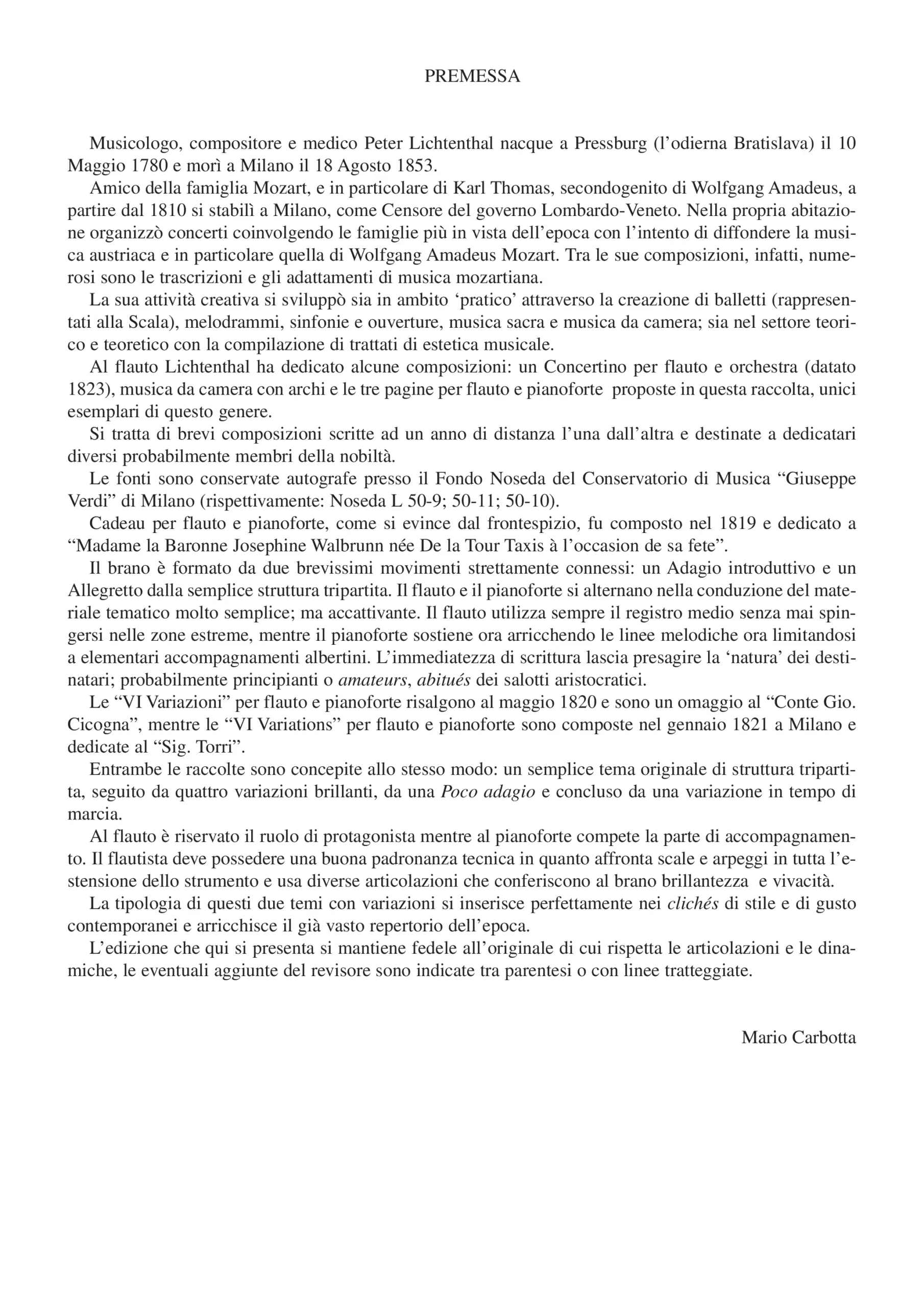 Variazioni e Cadeau